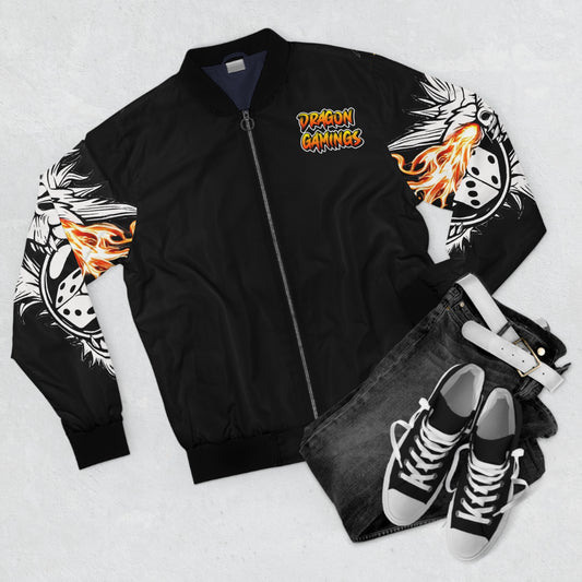 Men's Bomber Jacket - Dragon Bubble Craps Design