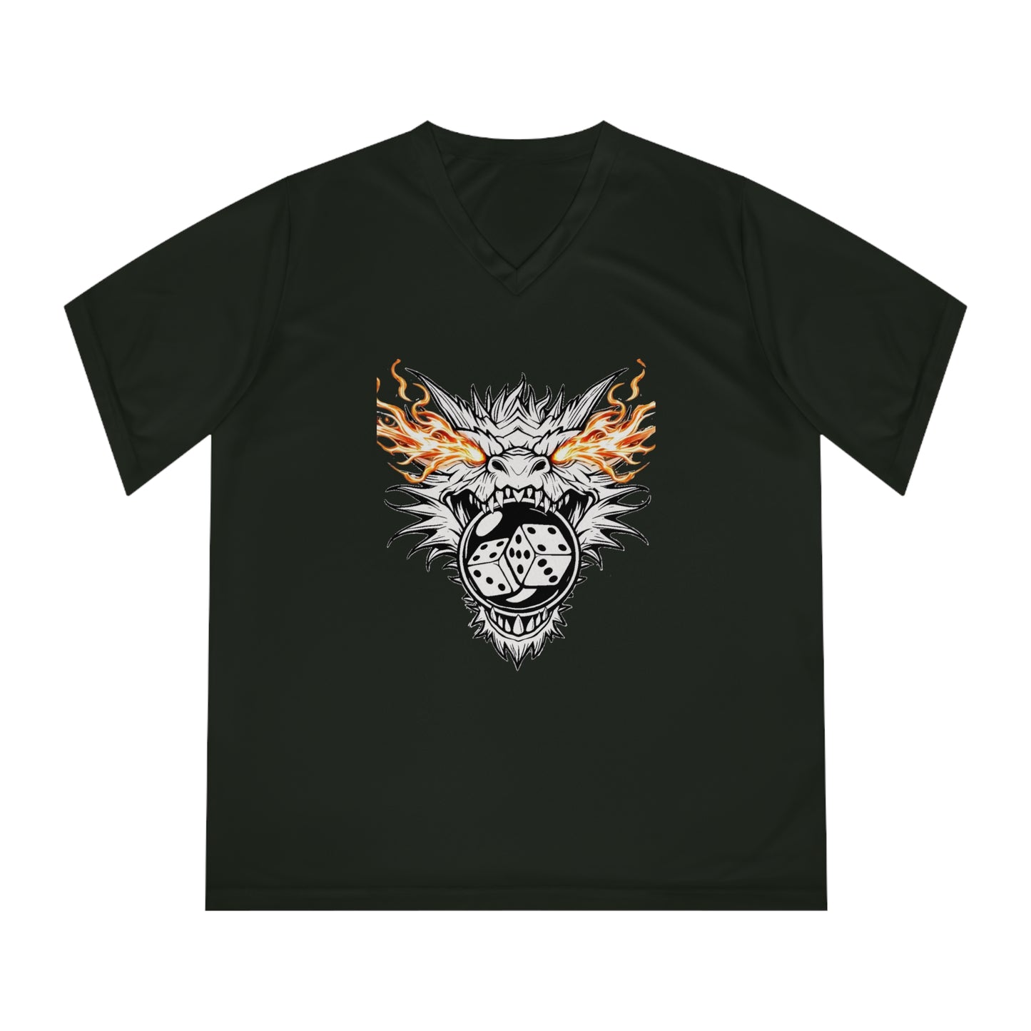 Dragon Bubble Craps(F) Women's Performance V-Neck T-Shirt - Fun & Bold Activewear