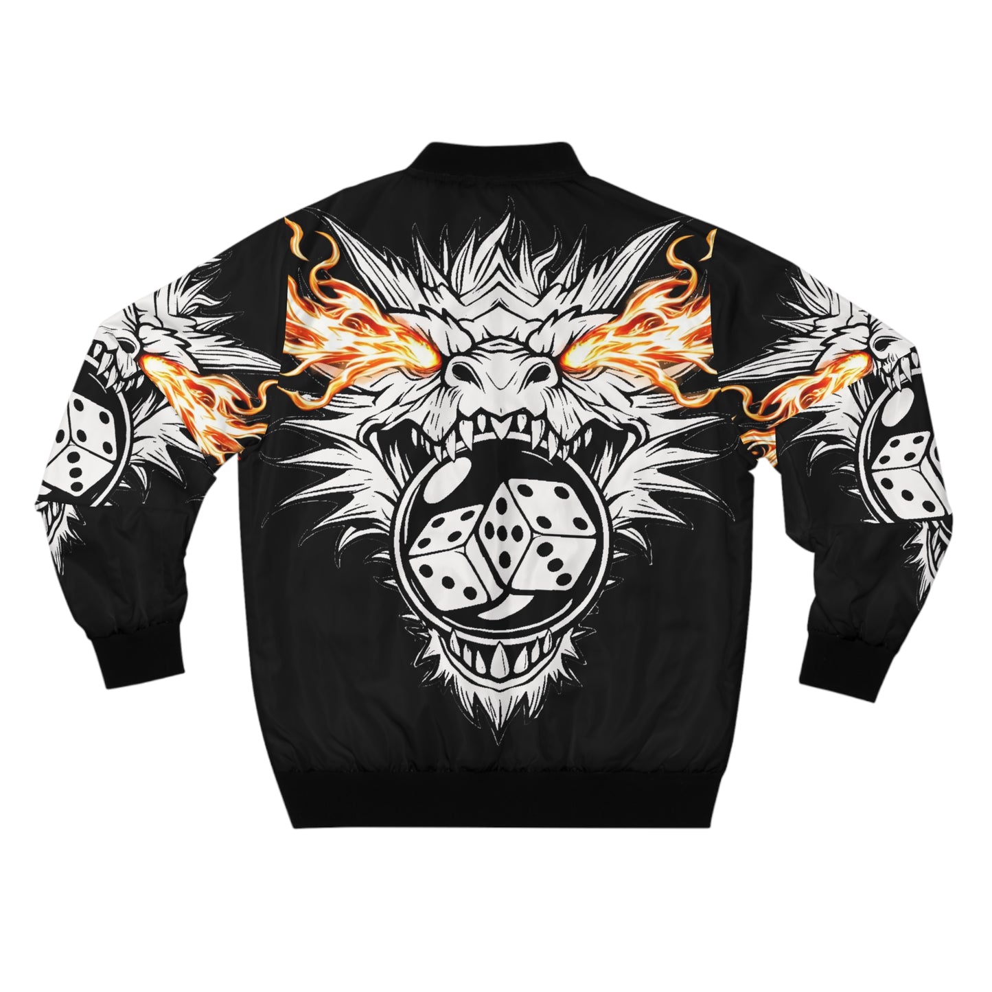 Men's Bomber Jacket - Dragon Bubble Craps Design