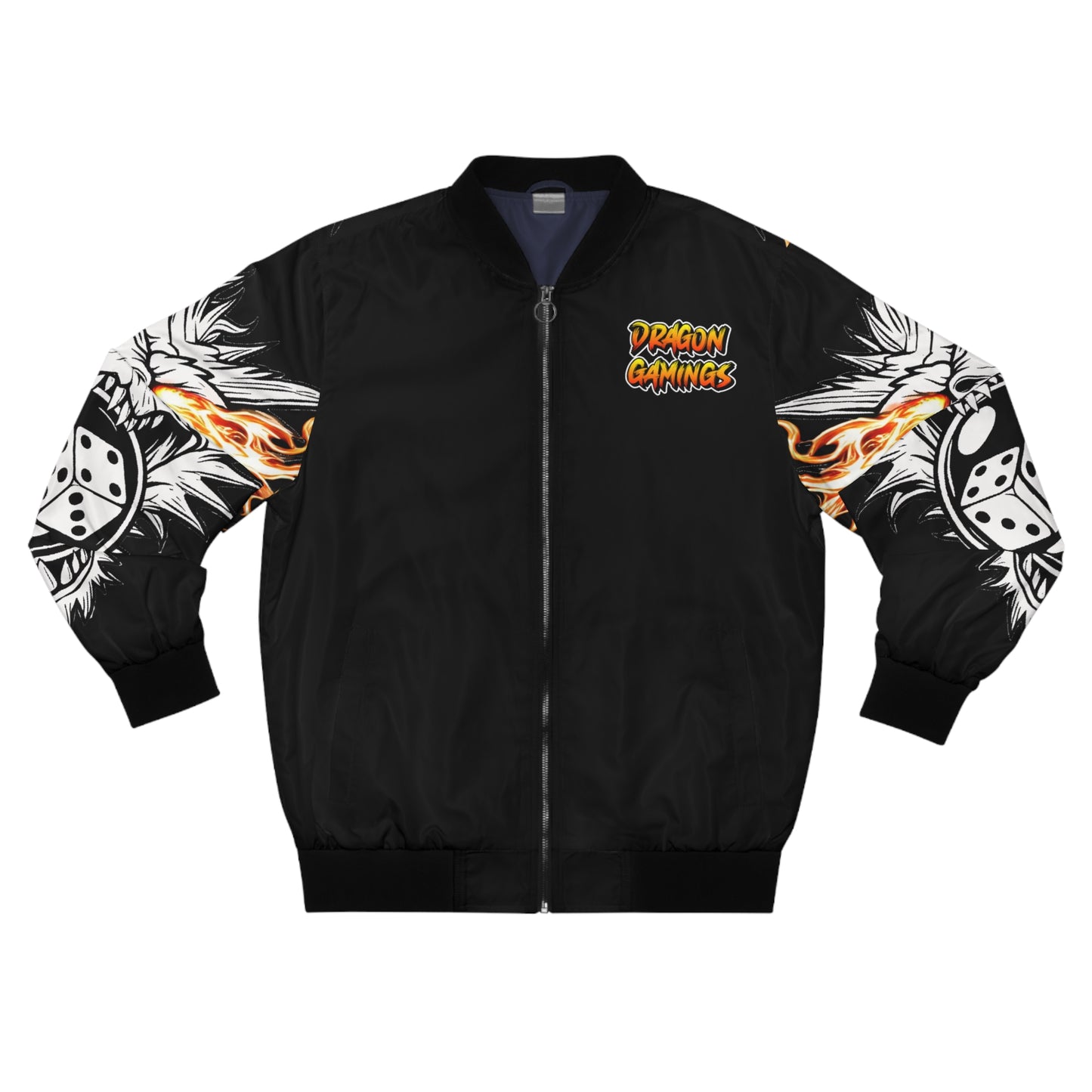 Men's Bomber Jacket - Dragon Bubble Craps Design
