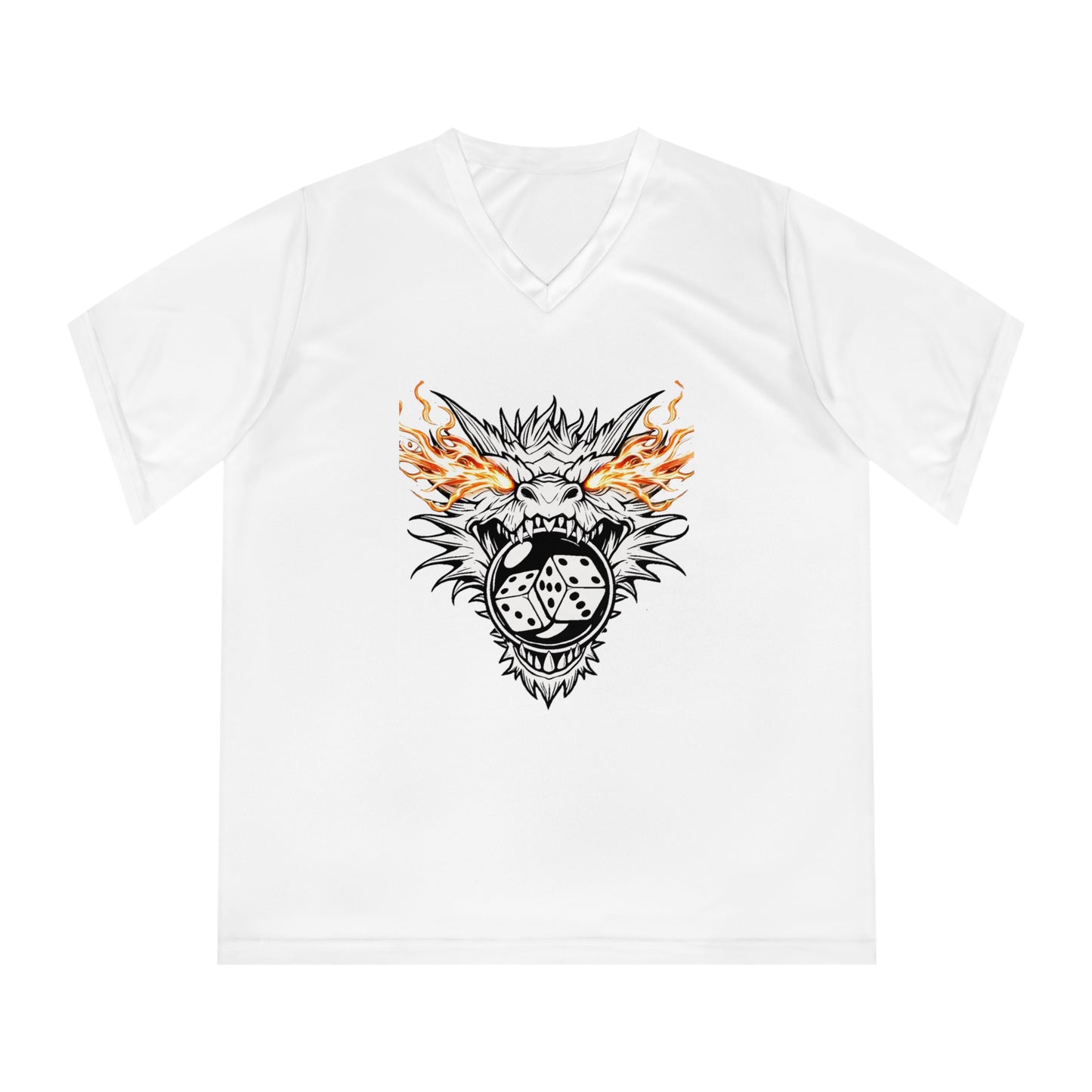 Dragon Bubble Craps(F) Women's Performance V-Neck T-Shirt - Fun & Bold Activewear